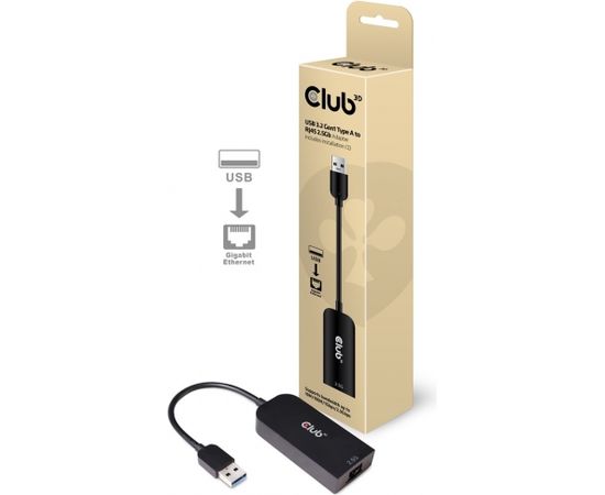 Club 3d CLUB3D USB 3.2 Gen1 Type A to RJ45 2.5Gbps Adapter