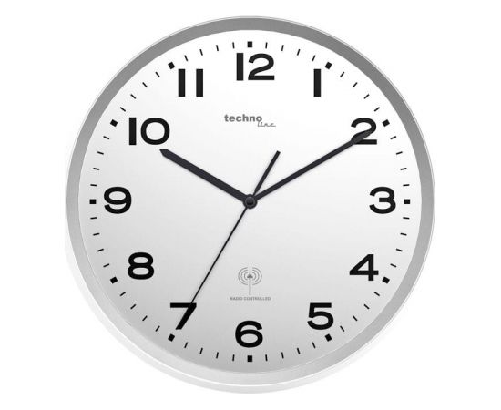 TECHNOLINE WT8500 radio wall clock silver 30 cm