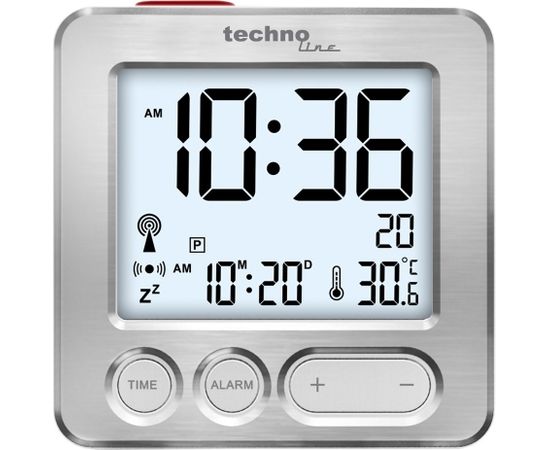 Technoline WT 265 alarm clock Digital alarm clock Silver