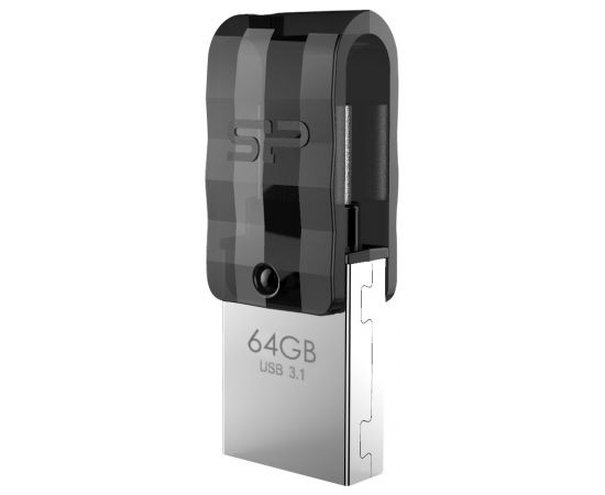 Silicon Power Mobile C31 USB flash drive 64 GB USB Type-A / USB Type-C 3.2 Gen 1 (3.1 Gen 1) Black, Silver