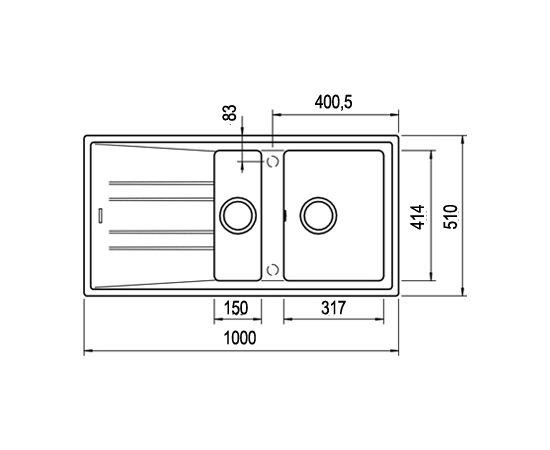 Sink Teka Stone 60B TG Topasbeige