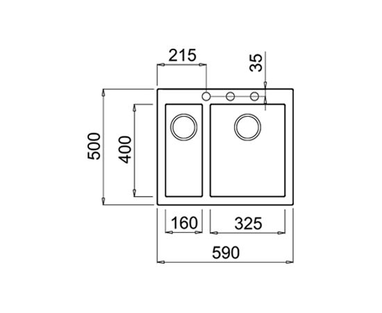 Sink Teka Forsquare 590TG arctic white