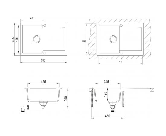 Sink Teka Clivo 45 B-TQ, topaz beige