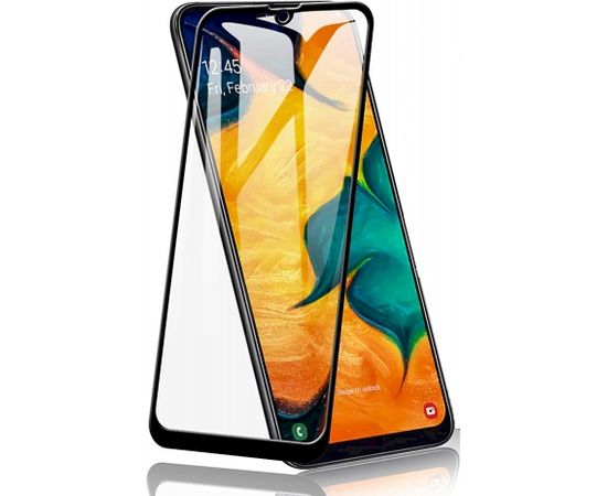 Fusion Full Glue 5D Tempered Glass Aizsargstikls Pilnam Ekrānam Samsung Galaxy A505 | A307 | A507 Galaxy A50 | A30s |A50s Melns