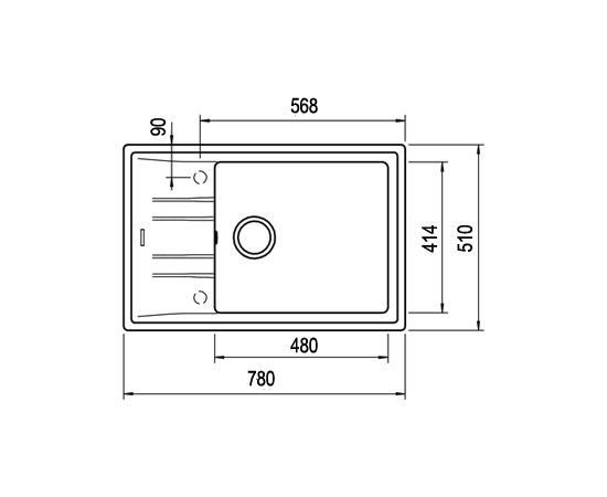 Sink Teka Stone 60S TG onyx