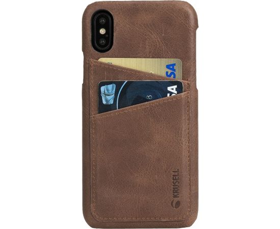 Krusell Sunne 2 Card Cover Apple iPhone X vintage cognac (61104)