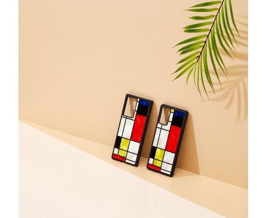 iKins case for Samsung Galaxy Note 20 Ultra mondrian black