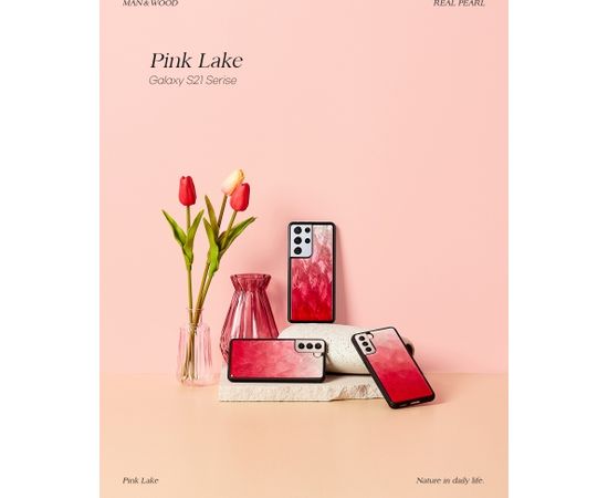 iKins case for Samsung Galaxy S21 pink lake black