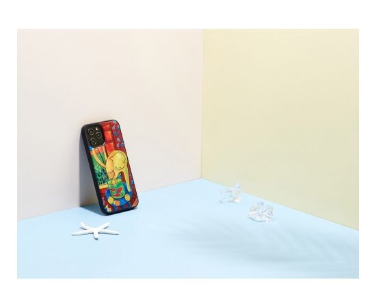 iKins case for Apple iPhone 12 Pro Max cat with red fish