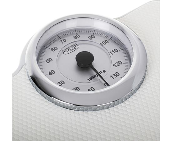 Adler Mechanical Bathroom Scale AD 8180	 Maximum weight (capacity) 136 kg, Accuracy 1000 g, White