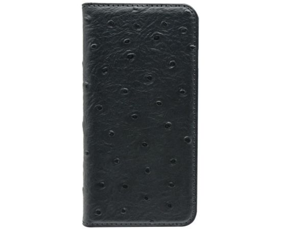 Tellur Book case Ostrich Genuine Leather for iPhone 7 black