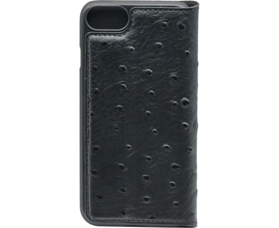 Tellur Book case Ostrich Genuine Leather for iPhone 7 black