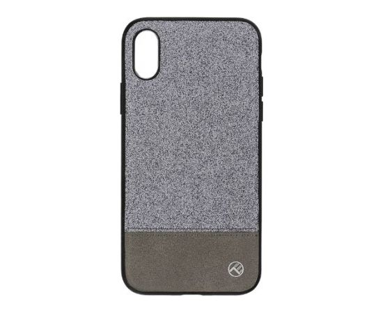 Tellur Cover Synthetic Leather Glitter II for iPhone X/XS silver