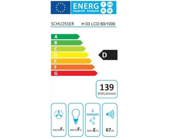 Schlosser H03LCD60X1000 Tvaika nosūcējs