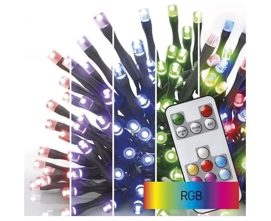 Светодиодная гирлянда, 230Vac, 10м, 96 x LED, RGB, контроллер, IR -пульт дистанционного управления, EMOS