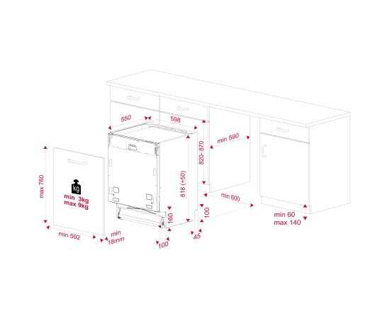 Built in dishwasher Teka DFI76950