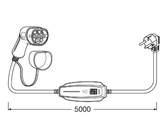 OSRAM OPC20A05 Uzlādes kabelis Elektriskajiem transorta līdzekļiem Tips 2