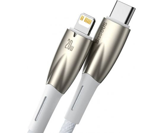 USB-C cable for Lightning Baseus Glimmer Series, 20W, 2m (White)