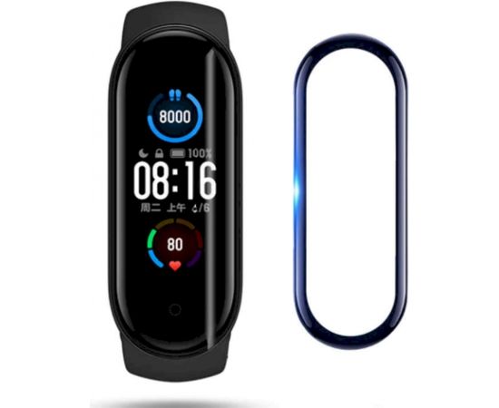 Fusion Nano 9H aizsargstikls pilnam ekrānam Xiaomi Mi Band 7 melns