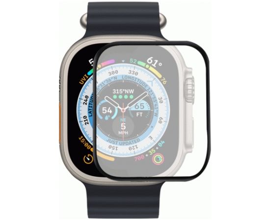 Fusion Nano 9H защитное стекло для экрана часов Apple Watch Ultra 49mm черное
