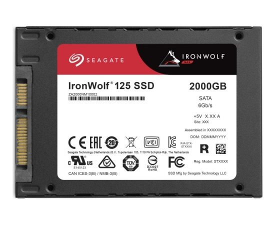 Seagate IronWolf 125 SSD 2000Gb SATA 6 Gb/s reta, Solid State Drive