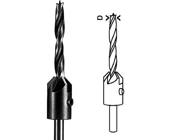 Bosch wood drill with countersink 4x15 - 2608596391