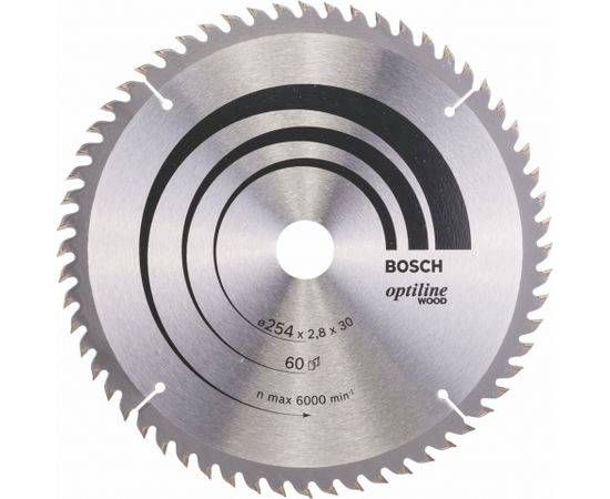 Bosch Circular Saw Blade Optiline 254x30