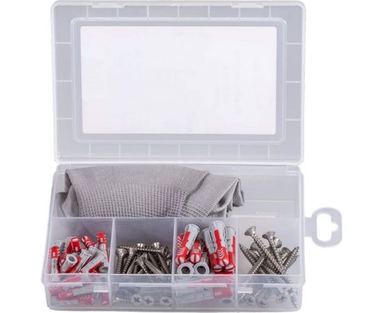 FISCHER practical helpers garden & house, dowels (light grey/red, 71 pieces)