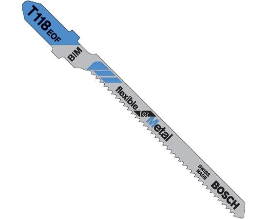 Bosch Jigsaw Blade T 118 EOF Flexible for Metal, 83mm (5 pieces)