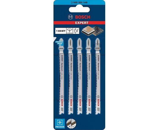 Bosch Expert Jigsaw Blade T 308 BFP Hardwood 2-side clean (5 pieces)