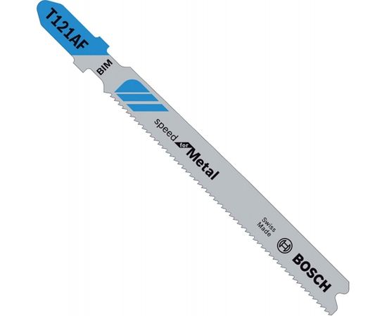 Bosch jigsaw blade T 121 AF Speed for Metal, 92mm (5 pieces)