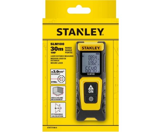 Stanley Laser Rangefinder SLM100 (yellow/black, range 30 meters)