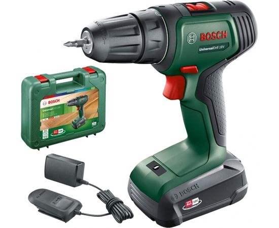 Bosch Cordless drill UniversalDrill 18V (green/black, Li-ion battery 1.5Ah, case)