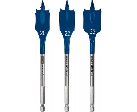 Bosch Expert Self Cut Speed flat drill bit set, 3 pieces, O 20/ 22/ 25mm (length 152mm)