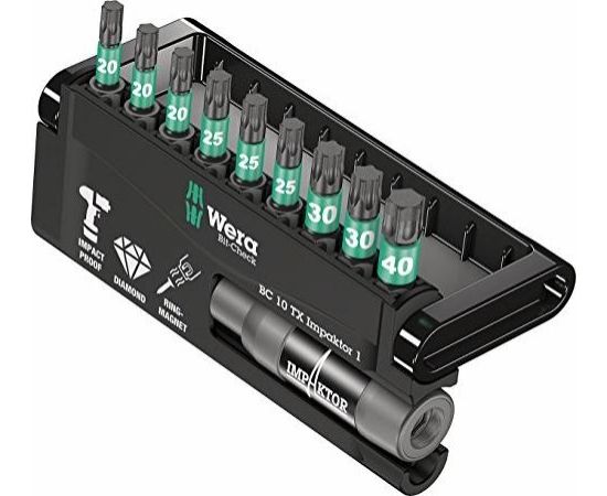 Wera Bit-Check 10 TX Impaktor 1 - Bit assortment