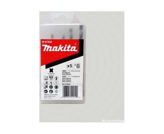 Makita drill set wood / metal 5tlgSDS + - B-57532