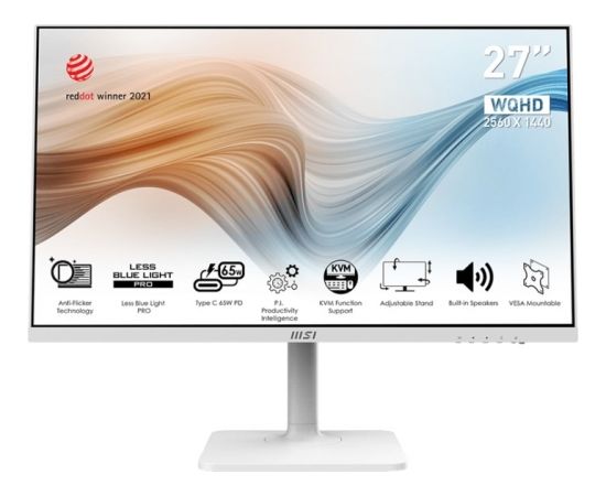 MSI Modern MD272QPWDE - 27 - LED, QHD, 75 Hz, USB-C, white/black