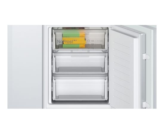 Bosch Refrigerator KIN86VSE0 Series 4 Energy efficiency class E, Built-in, Combi, Height 177.5 cm, No Frost system, Fridge net capacity 184 L, Freezer net capacity 76 L, 35 dB, White, Made in Germany