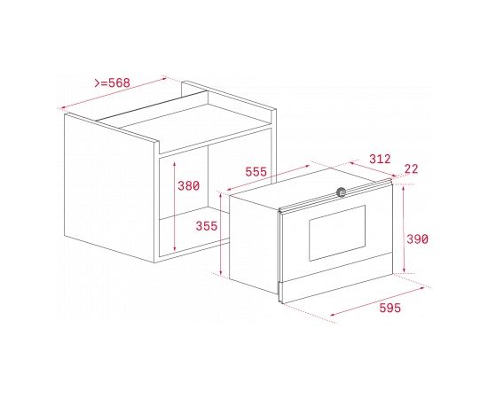 Built in microwave oven Teka ML8220BISLBK Urban Black