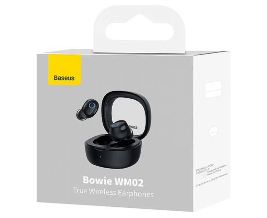 Wireless headphones Baseus Bowie WM02 TWS, Bluetooth 5.0 (black)