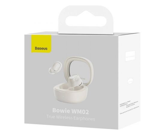 Wireless headphones Baseus Bowie WM02 TWS, Bluetooth 5.0 (white)