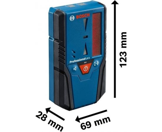 Bosch Laser receiver LR 6 Professional (blue/black, for combination and line lasers GCL 2-50 C / GLL 3-80 / GLL 3-80 C)