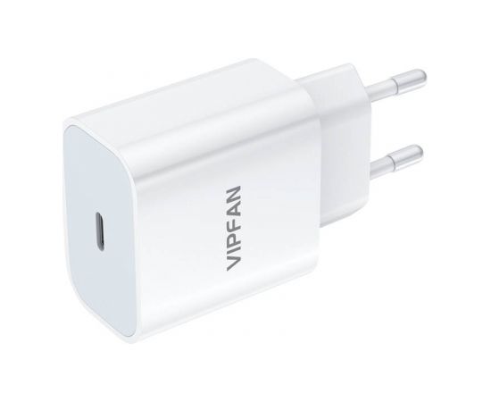 Vipfan E04 wall charger, USB-C, 20W, QC 3.0 + Lightning cable (white)