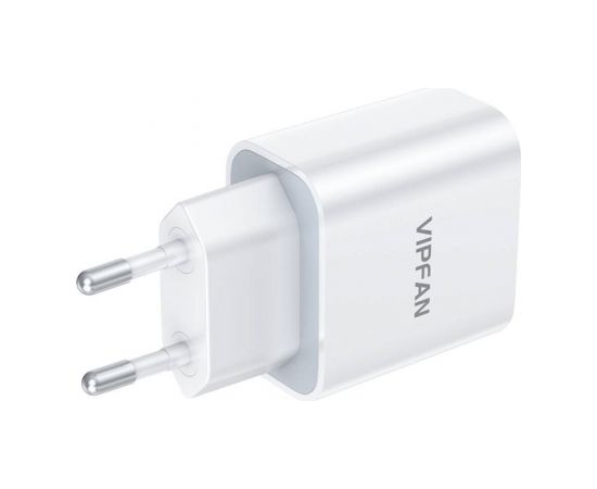 Vipfan E04 network charger, USB-C, 20W, QC 3.0 (white)