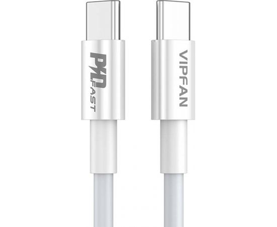 USB-C to USB-C cable Vipfan P02, 1m (white)