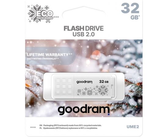 GOODRAM FLASHDRIVE 32GB UME2-WINTER WHITE USB 2.0