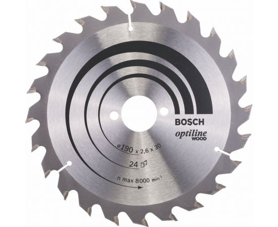 Bosch Circular Saw Blade Optiline 190x30