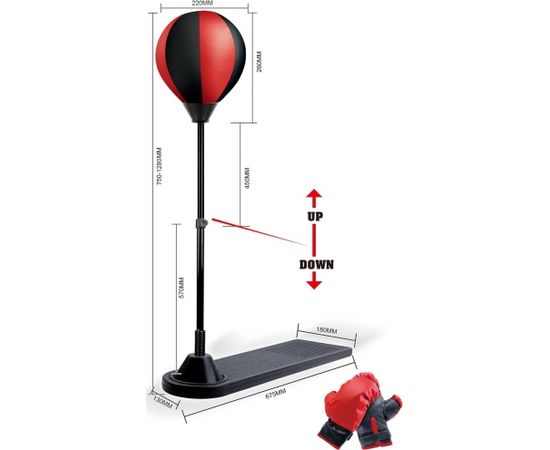 Enero boksa komplekts bērniem regulējams 75-128cm ar cimdiem