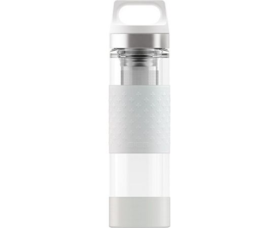 SIGG Glass Thermos Hot & Cold Glass Midnight, 0,4L - white