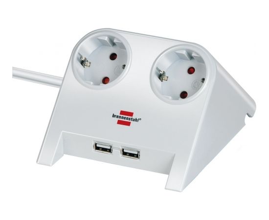 Brennenstuhl Desktop-Power USB-Charger 2x Power 2x USB - white